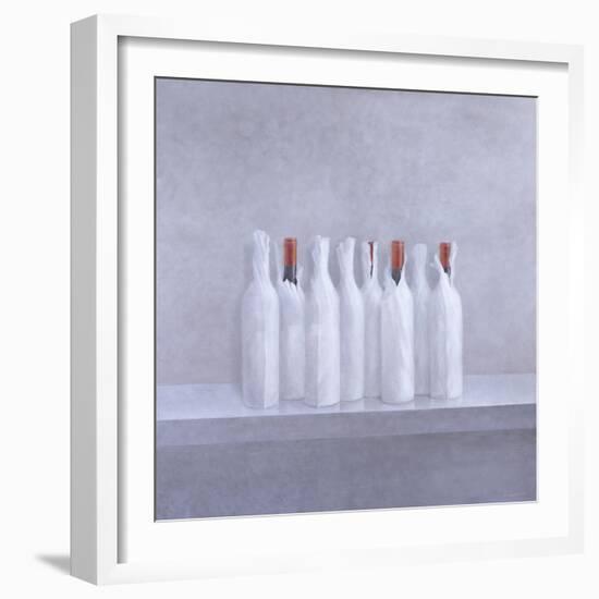 Wrapped Bottles on Grey, 2005-Lincoln Seligman-Framed Giclee Print