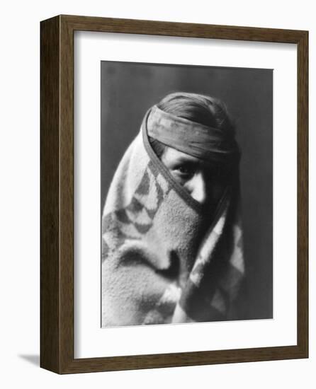 Wrapped in Blanket-Edward S^ Curtis-Framed Giclee Print