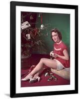 Wrapping Gifts 1950s-Charles Woof-Framed Photographic Print