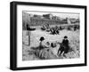 Wrapping Up Against the Cold on Blackpool Beach-Ian Smith-Framed Photographic Print