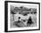 Wrapping Up Against the Cold on Blackpool Beach-Ian Smith-Framed Photographic Print