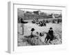 Wrapping Up Against the Cold on Blackpool Beach-Ian Smith-Framed Photographic Print