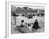 Wrapping Up Against the Cold on Blackpool Beach-Ian Smith-Framed Photographic Print