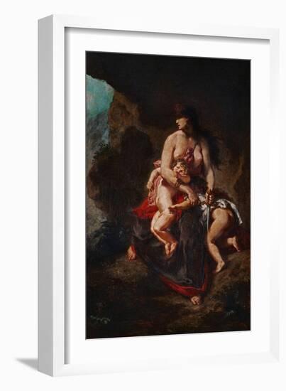 Wrathful Medea, 1862-Eugene Delacroix-Framed Giclee Print
