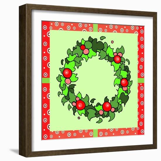 Wreath Green-Valarie Wade-Framed Giclee Print