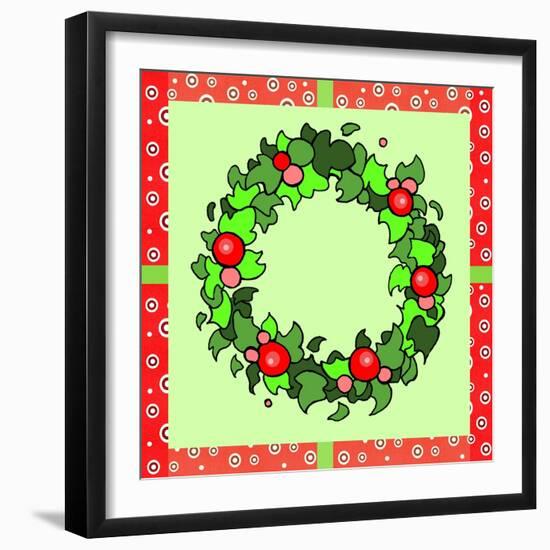 Wreath Green-Valarie Wade-Framed Giclee Print