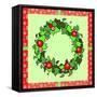 Wreath Green-Valarie Wade-Framed Stretched Canvas