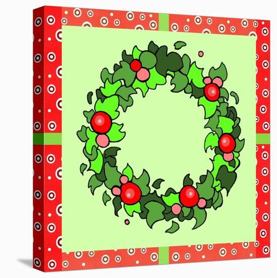 Wreath Green-Valarie Wade-Stretched Canvas