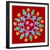 Wreath of Christmas Cookies-null-Framed Giclee Print