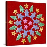 Wreath of Christmas Cookies-null-Stretched Canvas