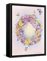 Wreath With Butterflies-Olga And Alexey Drozdov-Framed Stretched Canvas
