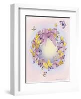 Wreath With Butterflies-Olga And Alexey Drozdov-Framed Giclee Print