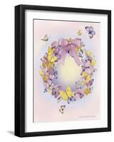 Wreath With Butterflies-Olga And Alexey Drozdov-Framed Premium Giclee Print