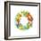 Wreath with Dried Flowers-Olga Kovaleva-Framed Giclee Print