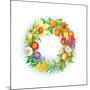 Wreath with Dried Flowers-Olga Kovaleva-Mounted Giclee Print