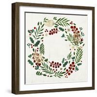 Wreath with Pinecones-PI Studio-Framed Art Print