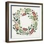 Wreath with Pinecones-PI Studio-Framed Art Print