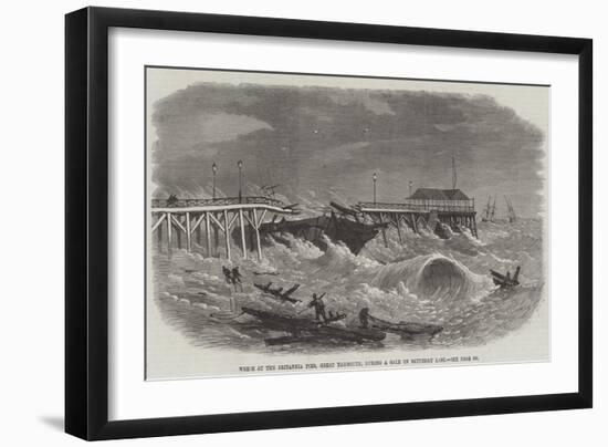 Wreck at the Britannia Pier, Great Yarmouth, During a Gale on Saturday Last-null-Framed Giclee Print