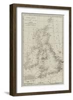 Wreck Chart of the British Isles for 1868-John Dower-Framed Giclee Print