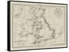 Wreck Chart of the British Isles-null-Framed Stretched Canvas