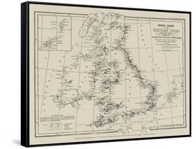 Wreck Chart of the British Isles-null-Framed Stretched Canvas