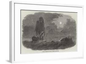 Wreck in the Bay of Bengal, Rescue of the Crew-null-Framed Giclee Print