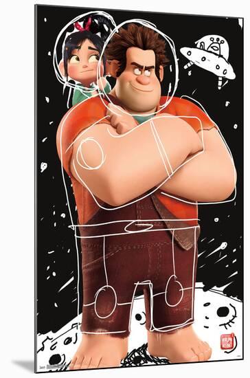 WRECK IT RALPH 2 - SPACE DOODLE-null-Mounted Poster