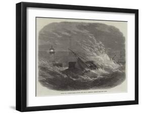 Wreck of a Fishing-Smack Outside the Pier of Ramsgate Harbour-Edwin Weedon-Framed Giclee Print