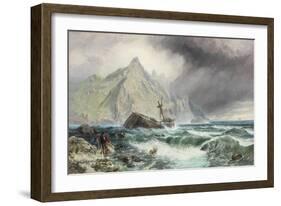 Wreck of a Frigate on the Southern Coast of Spain, 1863-Charles Napier Hemy-Framed Giclee Print