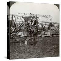 Wreck of a German Bomber That Tried to Break Through the Aerial Defence, World War I, 1914-1918-null-Stretched Canvas