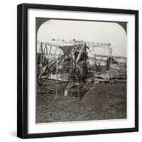 Wreck of a German Bomber That Tried to Break Through the Aerial Defence, World War I, 1914-1918-null-Framed Photographic Print