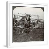 Wreck of a German Bomber That Tried to Break Through the Aerial Defence, World War I, 1914-1918-null-Framed Photographic Print