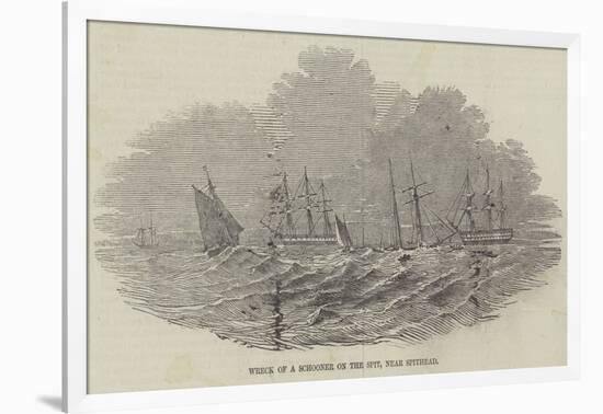 Wreck of a Schooner on the Spit, Near Spithead-null-Framed Giclee Print