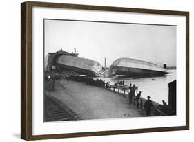 Wreck of Britain's Greatest Airship, the Mayfly, at Barrow, 1911-Thomas E. & Horace Grant-Framed Photographic Print