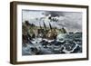 Wreck of Columbus's Flagship Santa Maria on the Coast of Hispaniola, c.1492-null-Framed Giclee Print