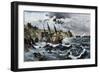 Wreck of Columbus's Flagship Santa Maria on the Coast of Hispaniola, c.1492-null-Framed Giclee Print