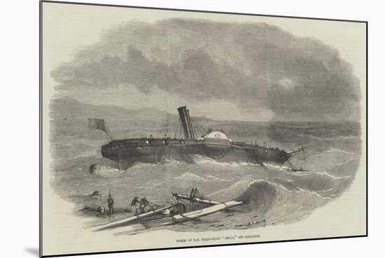 Wreck of Hm Steam-Sloop Hecla, Off Gibraltar-null-Mounted Giclee Print