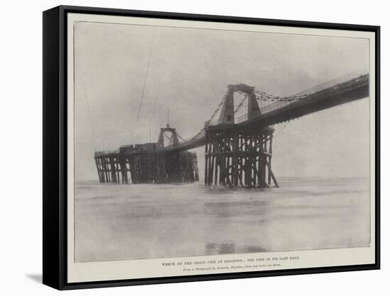 Wreck of the Chain Pier at Brighton, the Pier in its Last Days-null-Framed Stretched Canvas