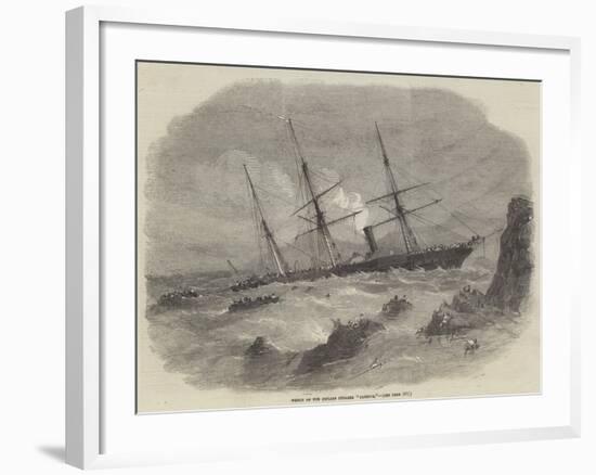 Wreck of the Chilian Steamer Cazador-null-Framed Giclee Print