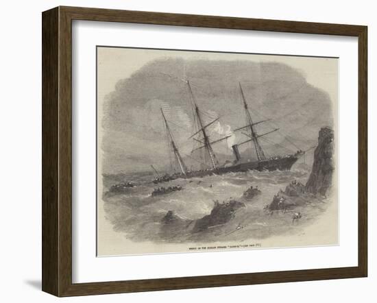 Wreck of the Chilian Steamer Cazador-null-Framed Giclee Print