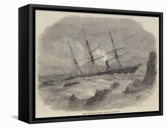 Wreck of the Chilian Steamer Cazador-null-Framed Stretched Canvas