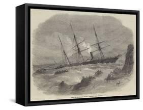 Wreck of the Chilian Steamer Cazador-null-Framed Stretched Canvas