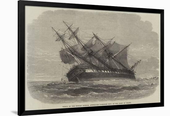 Wreck of the Duncan Dunbar, Australian Passenger Ship, on the Coast of Brazil-null-Framed Giclee Print