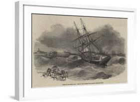 Wreck of the English Brig Hebe, in the Colombo Roads, Ceylon-null-Framed Giclee Print