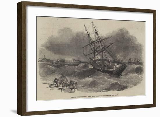 Wreck of the English Brig Hebe, in the Colombo Roads, Ceylon-null-Framed Giclee Print