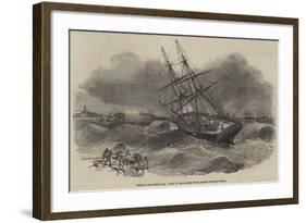 Wreck of the English Brig Hebe, in the Colombo Roads, Ceylon-null-Framed Giclee Print