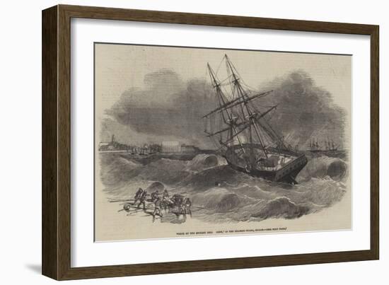 Wreck of the English Brig Hebe, in the Colombo Roads, Ceylon-null-Framed Giclee Print