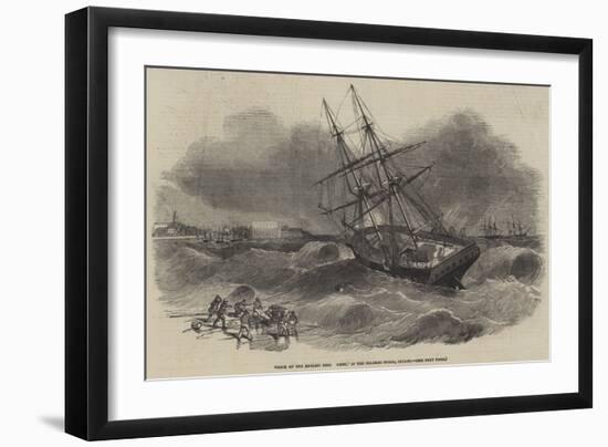 Wreck of the English Brig Hebe, in the Colombo Roads, Ceylon-null-Framed Giclee Print