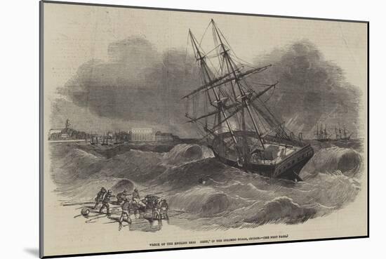 Wreck of the English Brig Hebe, in the Colombo Roads, Ceylon-null-Mounted Giclee Print