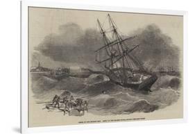 Wreck of the English Brig Hebe, in the Colombo Roads, Ceylon-null-Framed Giclee Print